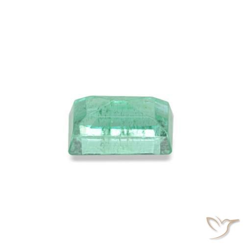 Smeraldo naturale verde da 0,16 ct, baguette, SI