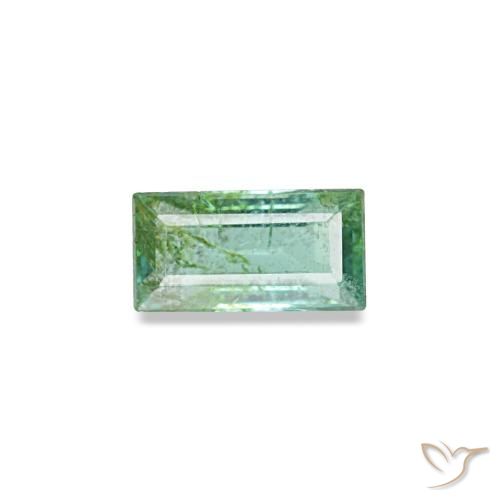 Smeraldo naturale verde da 0,14 ct, baguette, SI
