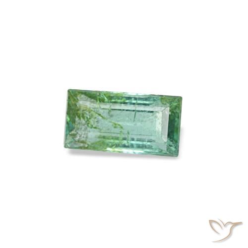 Smeraldo naturale verde da 0,14 ct, baguette, SI