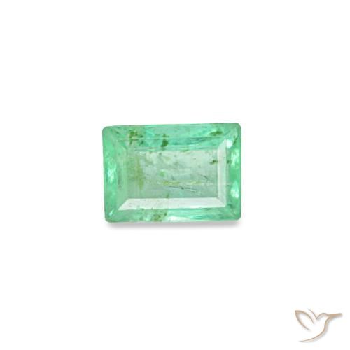 0.14ct verde smeraldo, baguette, VS-SI