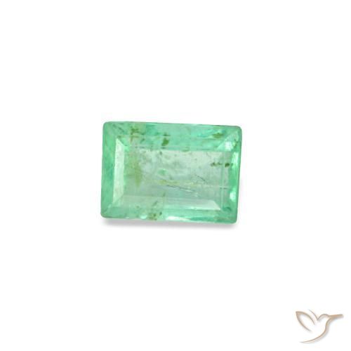 Smeraldo naturale verde da 0,14 ct, baguette, VS-SI