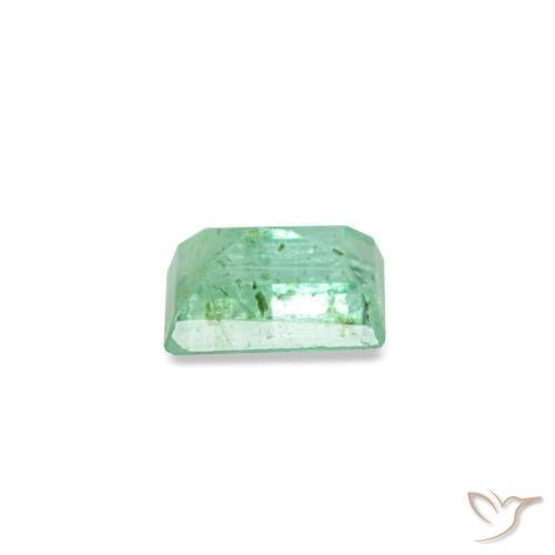 Smeraldo naturale verde da 0,14 ct, baguette, VS-SI