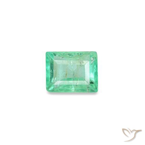 Smeraldo naturale verde da 0,15 ct, baguette, VS-SI