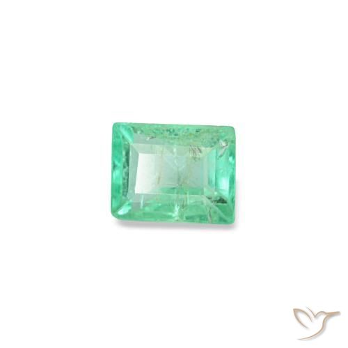 Smeraldo naturale verde da 0,15 ct, baguette, VS-SI