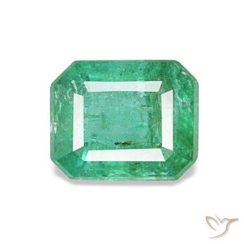 Smeraldo naturale verde da 0,72 ct, taglio smeraldo, VS