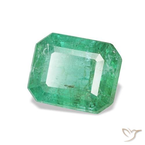 Smeraldo naturale verde da 0,72 ct, taglio smeraldo, VS