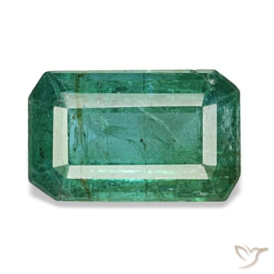 Smeraldo naturale verde da 1,76 ct, taglio smeraldo, VS-SI