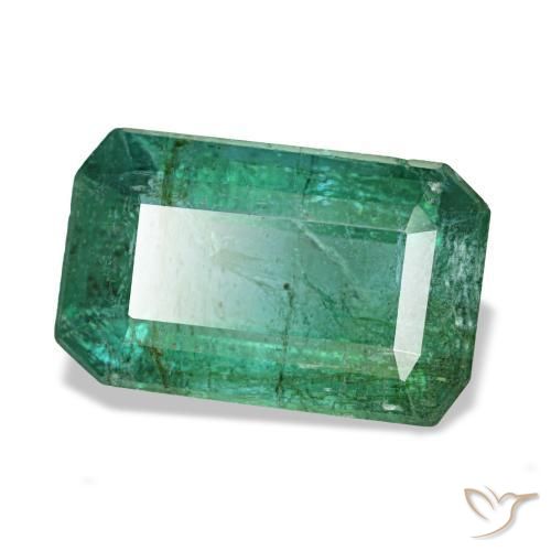 Smeraldo naturale verde da 1,76 ct, taglio smeraldo, VS-SI
