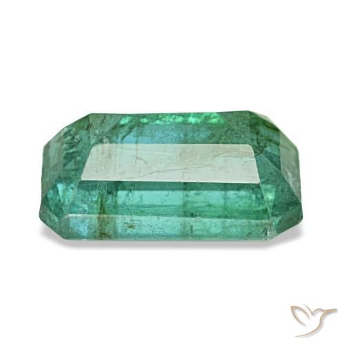 Smeraldo naturale verde da 1,76 ct, taglio smeraldo, VS-SI