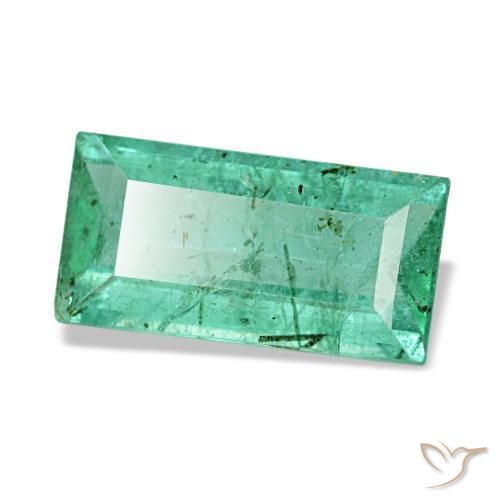 Smeraldo naturale verde da 1,46 ct, baguette, VS-SI
