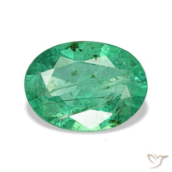 1.22ct verde smeraldo, ovale, VS-SI
