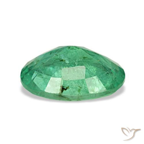 Smeraldo naturale verde da 1,22 ct, taglio ovale, VS-SI
