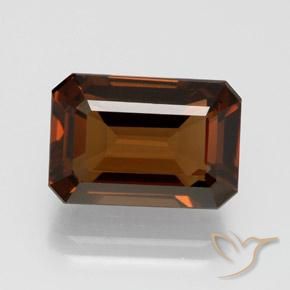 7.56ct Naturale marrone pecan Enstatite, Taglio smeraldo, VVS