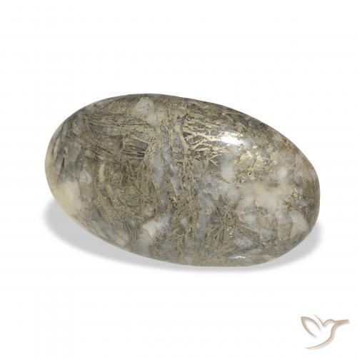 Feather Pyrite Multicolore naturale da 21.25 ct, Ovale, Opaco