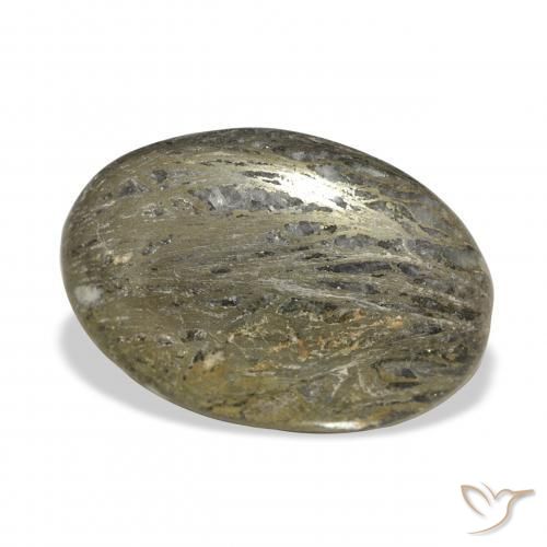Feather Pyrite Multicolore naturale da 34.01 ct, Ovale, Opaco