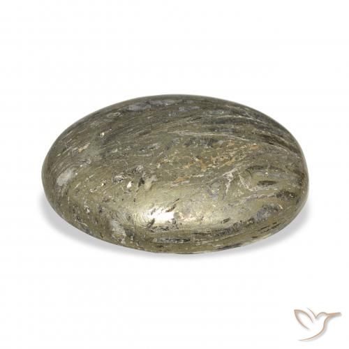 Feather Pyrite Multicolore naturale da 34.01 ct, Ovale, Opaco