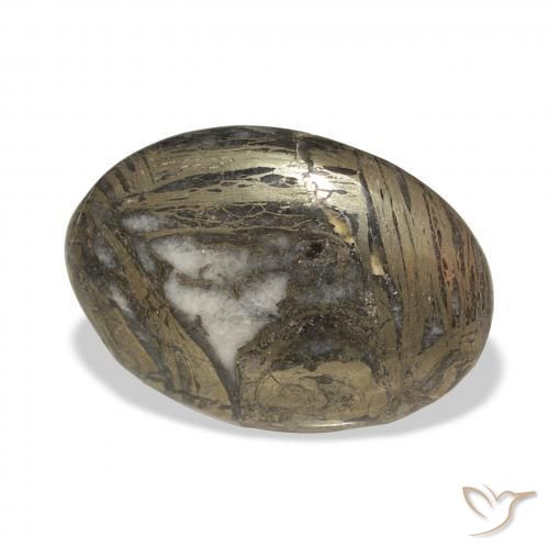 Feather Pyrite Marrone nerastro naturale da 29.35 ct, Ovale, Opaco