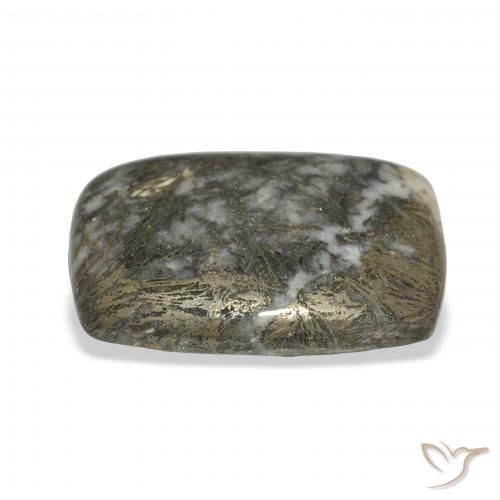 Feather Pyrite Nero con Bronzo naturale da 32.71 ct, Cuscino, Opaco