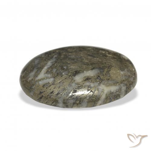 Feather Pyrite Nero con Bronzo naturale da 32.77 ct, Ovale, Opaco