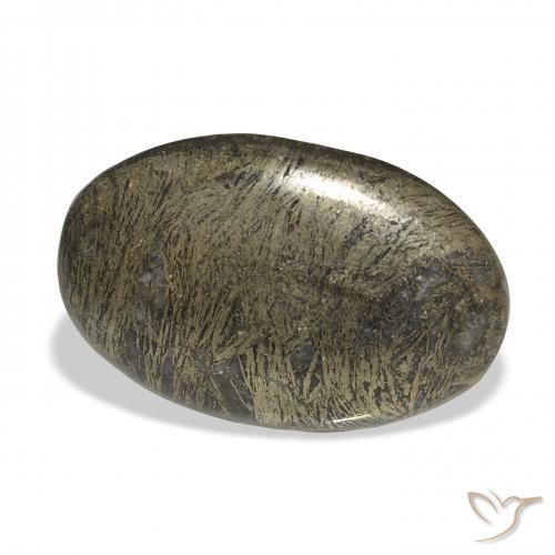 Feather Pyrite Bronzo Nerastro naturale da 36.99 ct, Ovale, Opaco