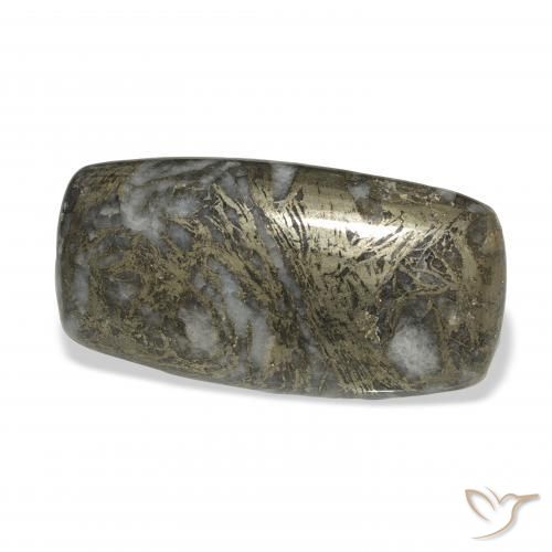 Feather Pyrite Nero con Bronzo naturale da 35.65 ct, Cuscino, Opaco