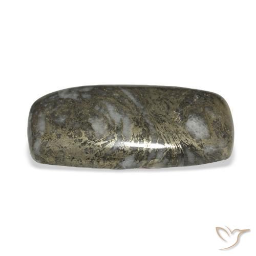 Feather Pyrite Nero con Bronzo naturale da 35.65 ct, Cuscino, Opaco