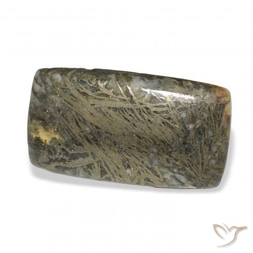 Feather Pyrite Nero con Bronzo naturale da 35.56 ct, Cuscino, Opaco