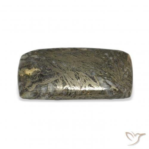 Feather Pyrite Nero con Bronzo naturale da 35.56 ct, Cuscino, Opaco