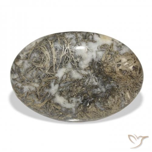 30.97ct Naturale Multicolore Feather Pyrite, Ovale, Opaco