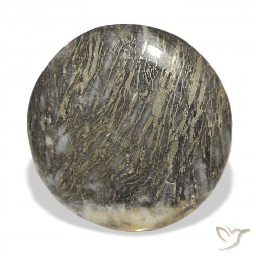 Feather Pyrite Multicolore naturale da 35.90 ct, Rotondo, Opaco