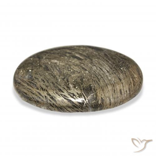 Feather Pyrite Multicolore naturale da 38.68 ct, Ovale, Opaco