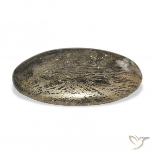 Feather Pyrite Multicolore naturale da 33.42 ct, Ovale, Opaco