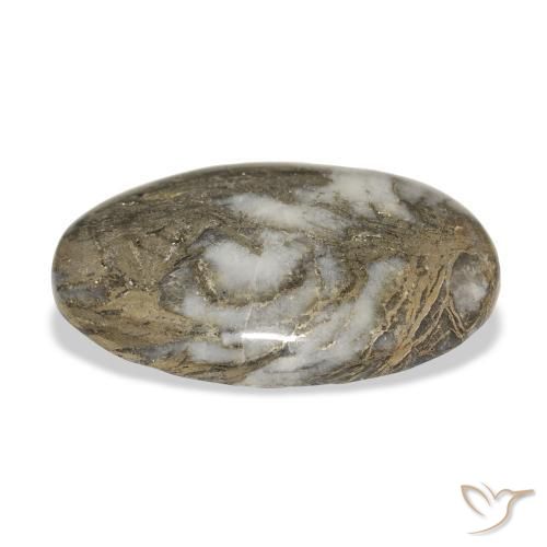Feather Pyrite Multicolore naturale da 35.51 ct, Ovale, Opaco