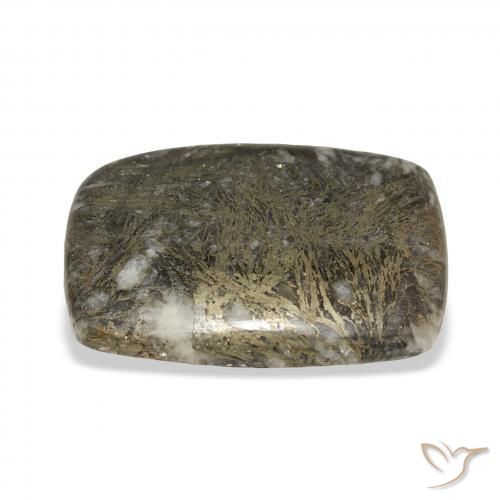 Feather Pyrite Multicolore naturale da 30.63 ct, Cuscino, Opaco