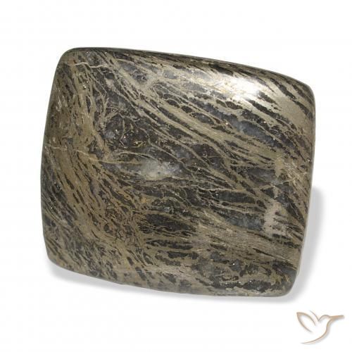 Feather Pyrite Multicolore naturale da 32.15 ct, Cuscino, Opaco
