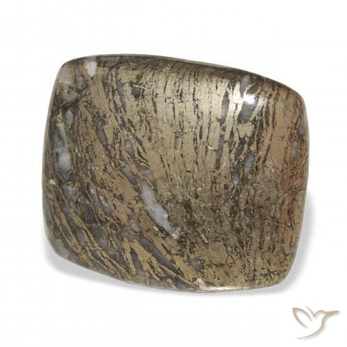 Feather Pyrite Multicolore naturale da 32.54 ct, Cuscino, Opaco