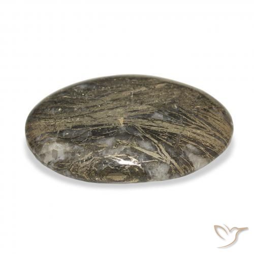 Feather Pyrite Multicolore naturale da 27.23 ct, Ovale, Opaco