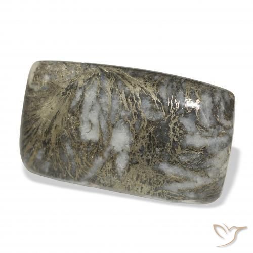 Feather Pyrite Multicolore naturale da 36.96 ct, Cuscino, Opaco