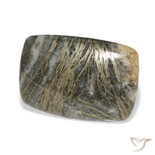 Feather Pyrite Multicolore naturale da 25.34 ct, Cuscino, Opaco