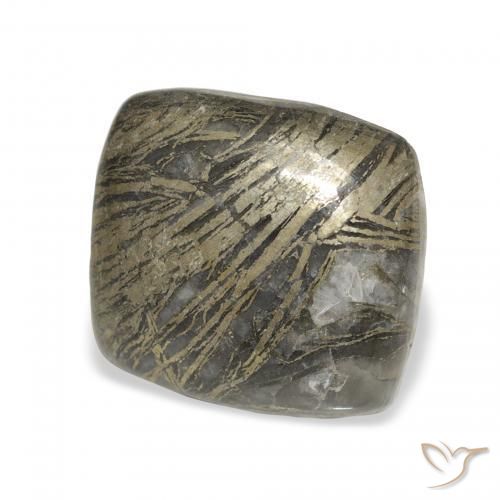 Feather Pyrite Multicolore naturale da 12.76 ct, Cuscino, Opaco