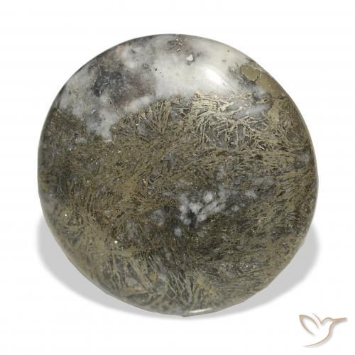 Feather Pyrite Multicolore naturale da 36.22 ct, Rotondo, Opaco