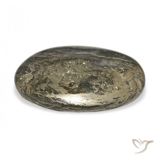 Feather Pyrite Multicolore naturale da 14.09 ct, Ovale, Opaco
