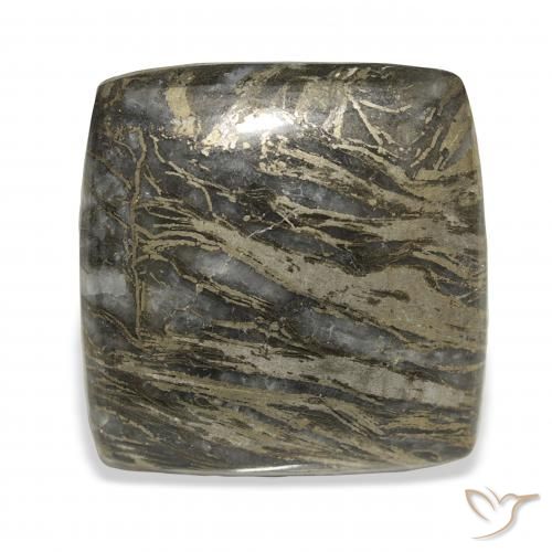 28.75ct Multicolore Feather Pyrite, Cuscino, Opaco