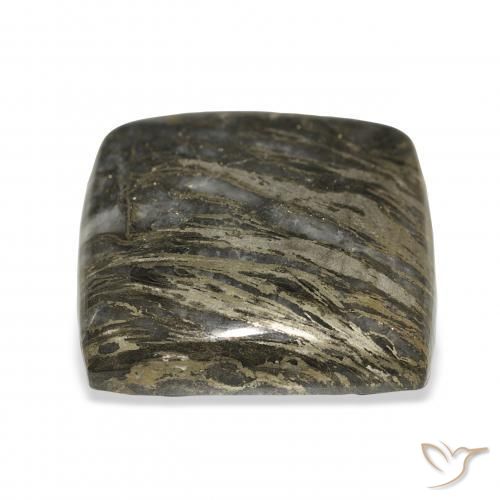 Feather Pyrite Multicolore naturale da 28.75 ct, Cuscino, Opaco