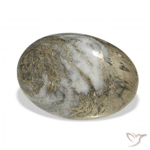 Feather Pyrite Multicolore naturale da 22.73 ct, Ovale, Opaco
