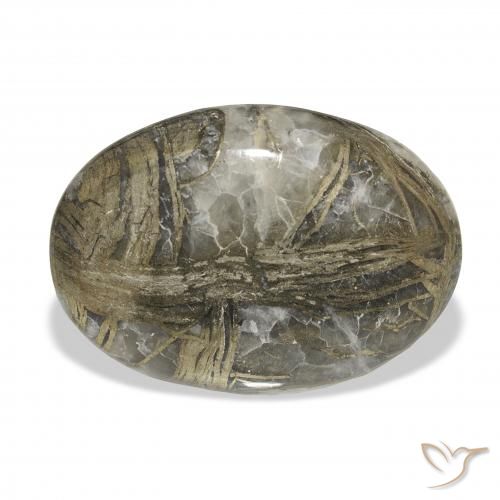 23.16ct Naturale Multicolore Feather Pyrite, Ovale, Opaco