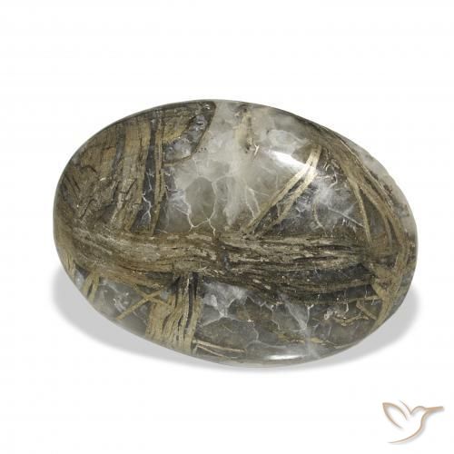 Feather Pyrite Multicolore naturale da 23.16 ct, Ovale, Opaco