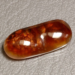 Agata di fuoco naturale multicolore da 14,63 ct, trasparente, trasparente/traslucido
