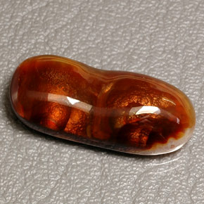 Agata di fuoco naturale multicolore da 14,63 ct, trasparente, trasparente/traslucido