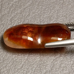 Agata di fuoco naturale multicolore da 14,63 ct, trasparente, trasparente/traslucido
